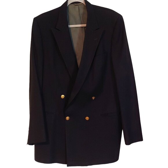 Christian Dior Other - Christian Dior Monsieur Black Sports Coat Blazer Gold Buttons 44L
